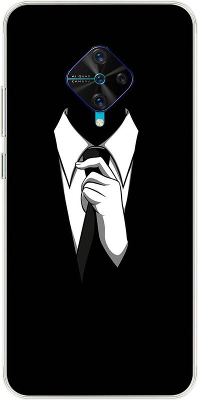 mobom Back Cover for Vivo S1 Pro  (Black, White, Dual Protection, Silicon, Pack of: 1)