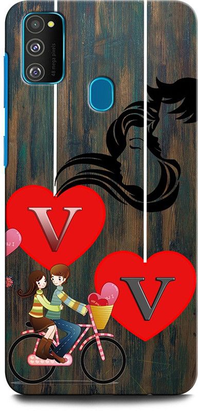 ORBIQE Back Cover for SAMSUNG Galaxy M30s VV, V LOVE, V LETTER, VV NAME  (Multicolor, Hard Case, Pack of: 1)