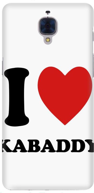 Coberta Case Back Cover for OnePlus 3 I Love Kabaddi Design Back Case For Oneplus 3t By Coberta  (Multicolor, Pack of: 1)