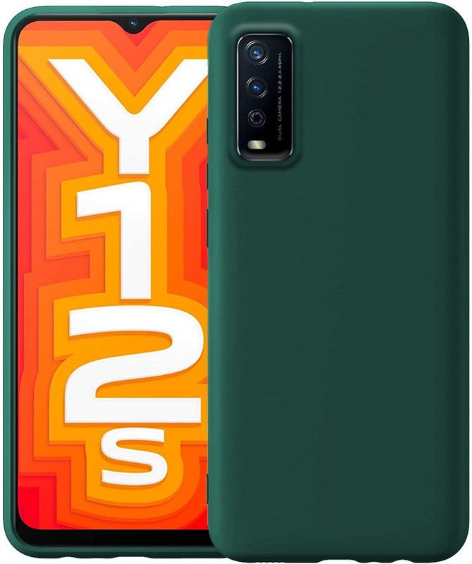 Accesorios Back Cover for Vivo Y12S  (Green, Shock Proof, Pack of: 1)