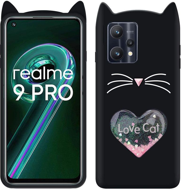 Shiwin Back Cover for Realme 9 Pro  (Black, Pack of: 1)