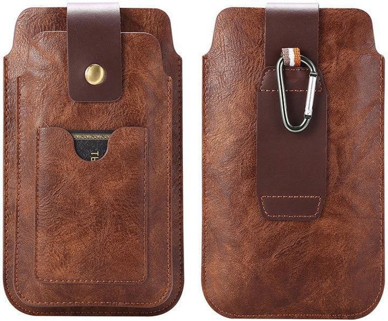 WHITBULL Pouch for Oppo K7x / Oppo Reno 4 Pro / Oppo Reno 4  (Brown, Dual Protection, Pack of: 1)