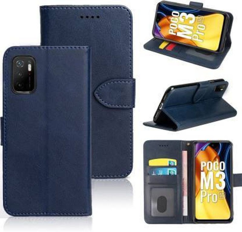GROOZ Back Cover for Poco M3 Pro 5G  (Blue, Dual Protection, Pack of: 1)