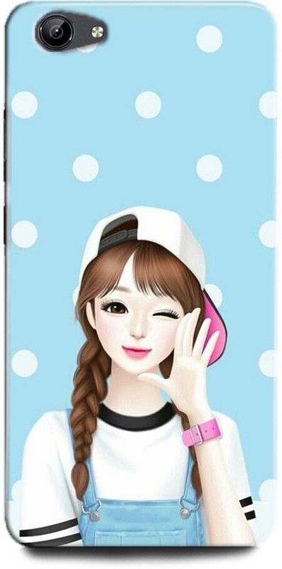 WallCraft Back Cover for Vivo Y71i / Vivo 1801 GIRL, ANIME, PINK, LOVELY GIRL, CARTOON, CUTE GIRL, DOLL  (Multicolor, Dual Protection, Pack of: 1)