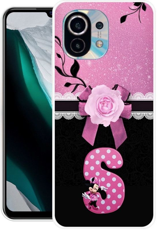 MUSKAY Back Cover for Mi 11 Lite, Mi 11 Lite 5G  (Pink, Black, Grip Case, Silicon, Pack of: 1)