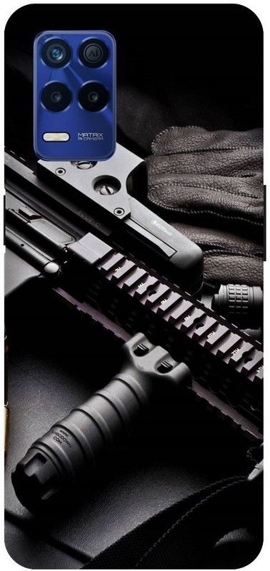 Bluvver Back Cover for Realme 8s 5G , RMX3381, Printed Army Gun Back Cover  (Multicolor, Hard Case, Pack of: 1)