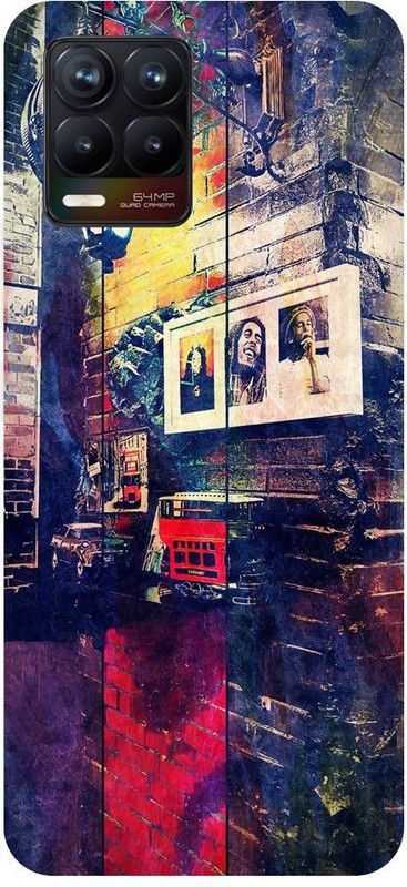 URCHIN Back Cover for Realme 8 time, clock, wall, bob marley  (Multicolor, Shock Proof, Pack of: 1)