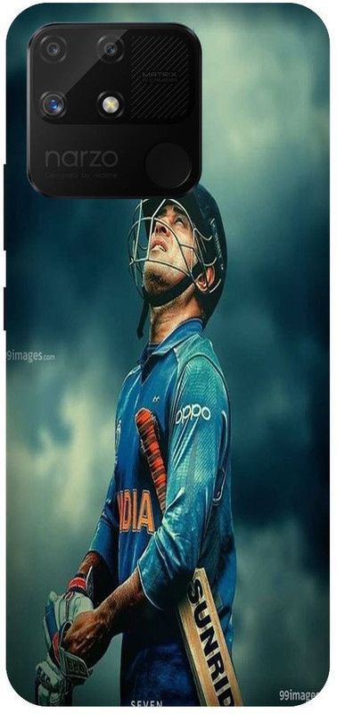 itrusto Back Cover for realme Narzo 50A , realme Narzo 50A MS Dhoni BACK COVER  (Multicolor)