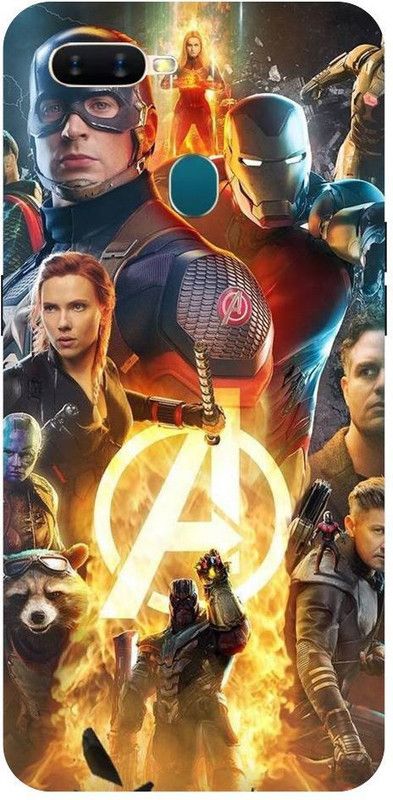 URCHIN Back Cover for Oppo A7Avengers, infinity wars, end game, superheros, iron man  (Multicolor, Shock Proof, Pack of: 1)