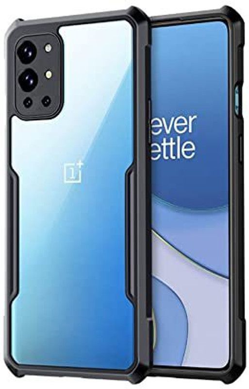 Binzokase Back Cover for Oneplus 9R  (Black, Dual Protection, Pack of: 1)