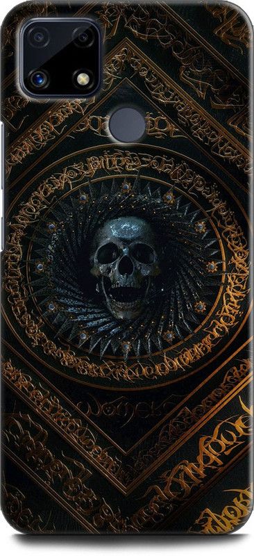 INDICRAFT Back Cover for Realme Narzo 20, RMX2193 SKULL, CALLIGRAPHY, TEXTURE, ART, GOLD, CROWN  (Multicolor, Shock Proof, Pack of: 1)