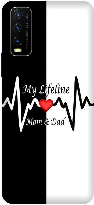 URCHIN Back Cover for Vivo Y12S mom dad, Mom Dad, Mom And Dad, Love, Lifeline, Love, Parents  (Multicolor, Shock Proof)