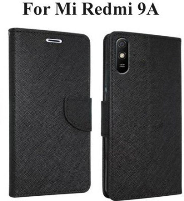 Masque Flip Cover for Mi 9A, Mi Redmi 9A  (Black, Dual Protection)