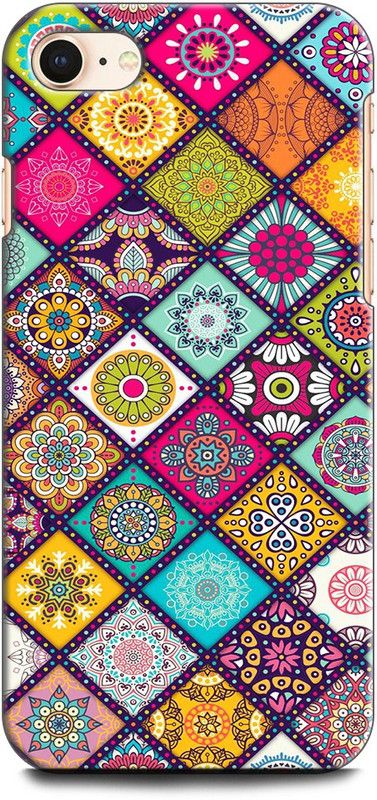 KEYCENT Back Cover for APPLE iPhone 8 PINK, RED, COLORS, MANDALA, ABSTRACT ART, DESIGNS  (Multicolor, Shock Proof, Pack of: 1)