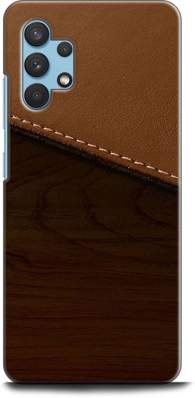 INDICRAFT Back Cover for SAMSUNG Galaxy A32 BROWN, LEATHER TEXTURE, WOODEN, ABSTRACT  (Multicolor, Dual Protection, Pack of: 1)