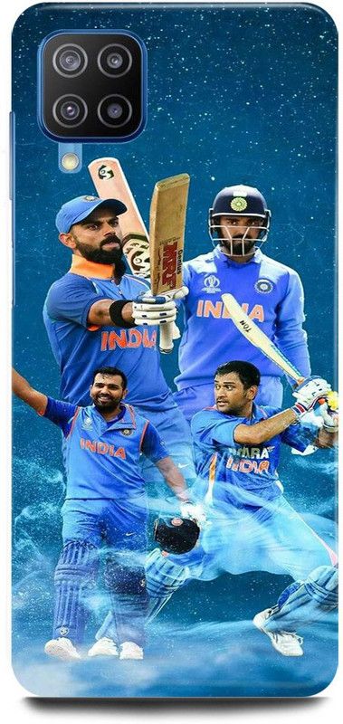 FRONK Back Cover for SAMSUNG Galaxy A22 4G, MS, DHONI, VIRAT, KOHLI, KL, RAHUL, ROHIT, SHARMA  (Blue, Hard Case)