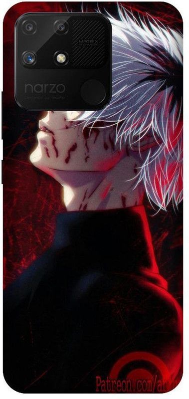 Vinsmoke Back Cover for Narzo 50A Tokyo Ghoul, Anime, Ghost, Cartoon, Kaneki  (Multicolor, Shock Proof, Pack of: 1)