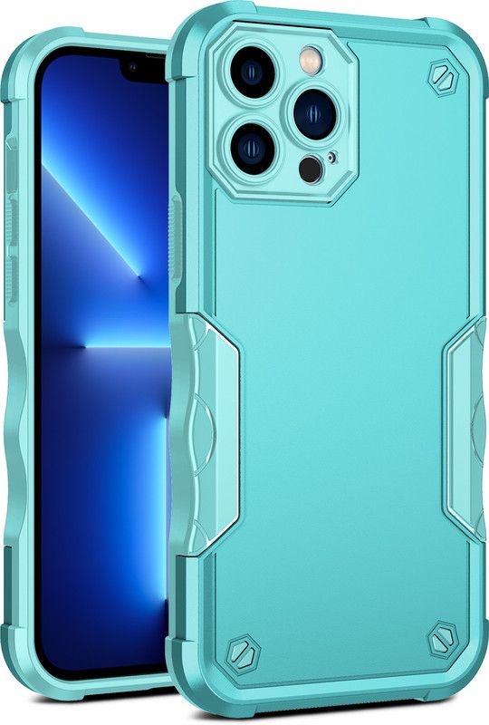 Q Wallet Back Cover for Apple iPhone 13 PRO  (Green, Dual Protection, Pack of: 1)