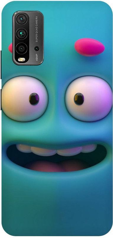 Bluvver Back Cover for Redmi 9 Power, M2010J19SI, Printed Emoji Funny Face Back Cover  (Multicolor, Hard Case, Pack of: 1)