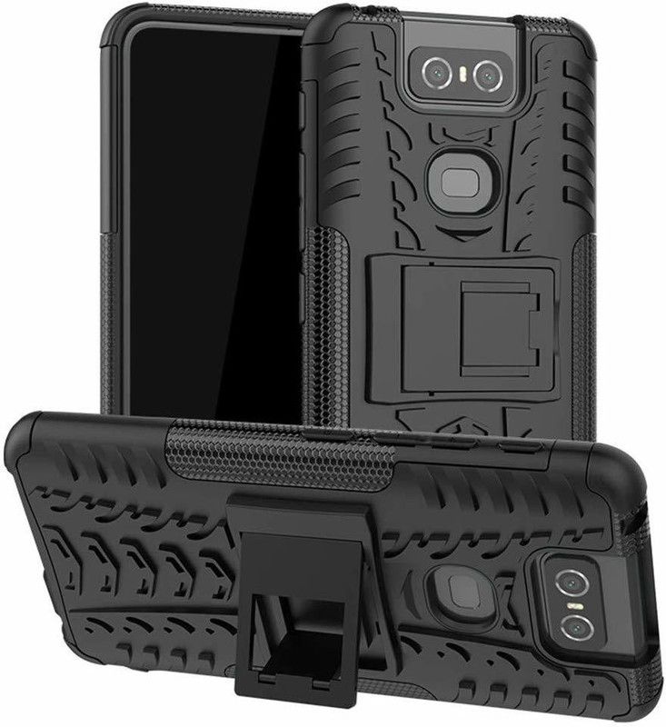S-Hardline Back Cover for Zenfone 6Z  (Black, Shock Proof, Pack of: 1)