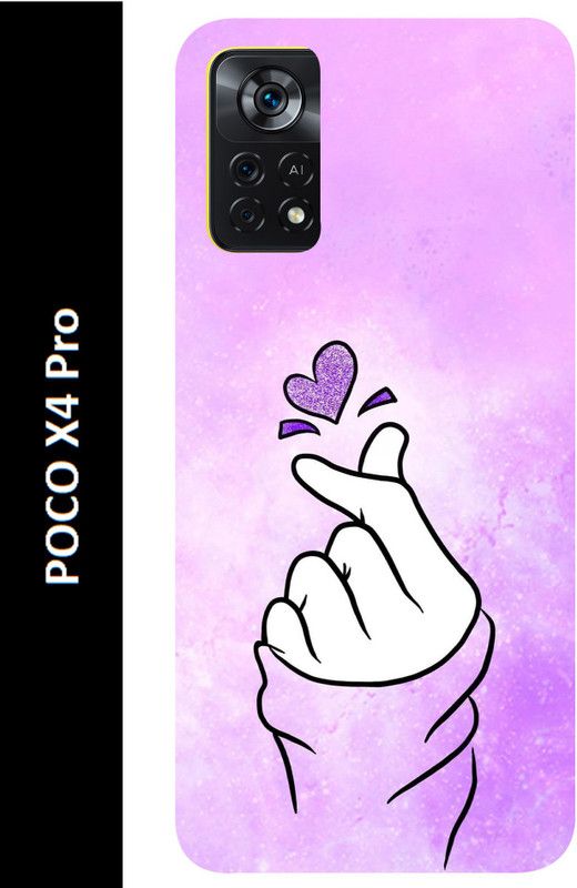 Gabroo Back Cover for POCO X4 Pro  (Purple, White, Grip Case, Silicon, Pack of: 1)