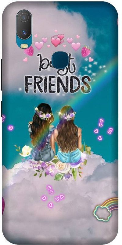 URCHIN Back Cover for Vivo Y15 best friend, bff, girls, cute, sister, friends, love  (Multicolor, Shock Proof, Pack of: 1)