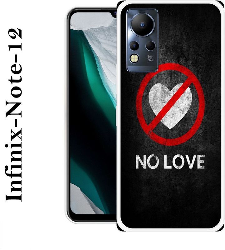 KUDI Back Cover for Infinix Note 12  (Black, Red, Silicon)