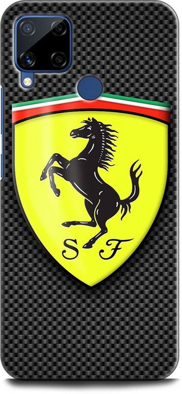 Afterglow Back Cover for Realme C15 FERRARI, FERRARI LOGO, CAR, SPORTS CAR, SUPERCAR  (Multicolor, Shock Proof, Pack of: 1)