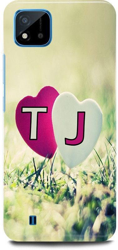 JUGGA Back Cover for Realme C20, RMX3063, T LOVES J NAME,T NAME, J LETTER, ALPHABET,T LOVE J NAME  (Green, Hard Case, Pack of: 1)