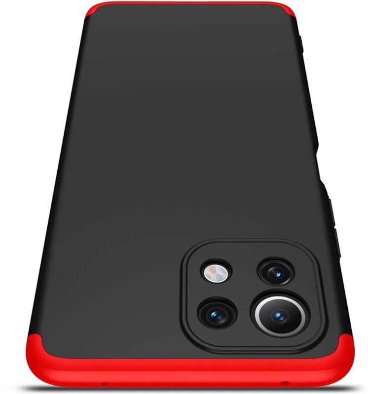Glaslux Front & Back Case for Xiaomi Mi 11 Lite  (Red, Camera Bump Protector, Pack of: 1)