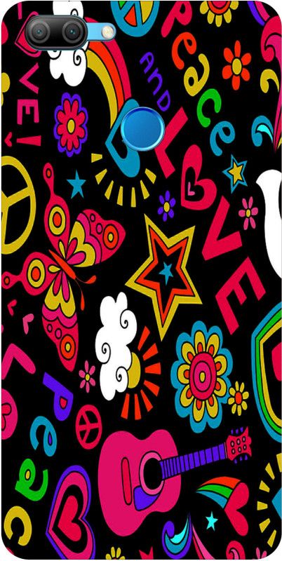 Smutty Back Cover for Honor 9N - Love Graffiti Print  (Multicolor, Hard Case)