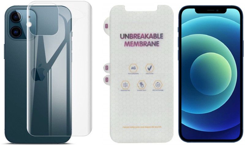 ELEF Edge To Edge Screen Guard for iPhone 12 Ultra Smooth Touch Unbreakable Membrane Screen Protector  (Pack of 1)