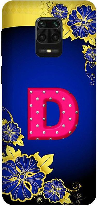 SSMORYA Back Cover for Mi Redmi Note 9 Pro Max (D Letter Pink) Printed Case Cover  (Multicolor, Shock Proof, Pack of: 1)