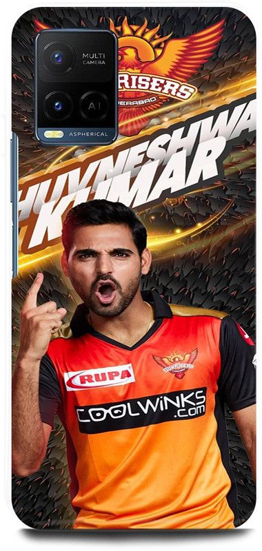 JUGGA Back Cover for Vivo Y33T, V2146, BHUVNESHWAR, KUMAR, INDIAN, PLAYER  (Orange, Hard Case, Pack of: 1)