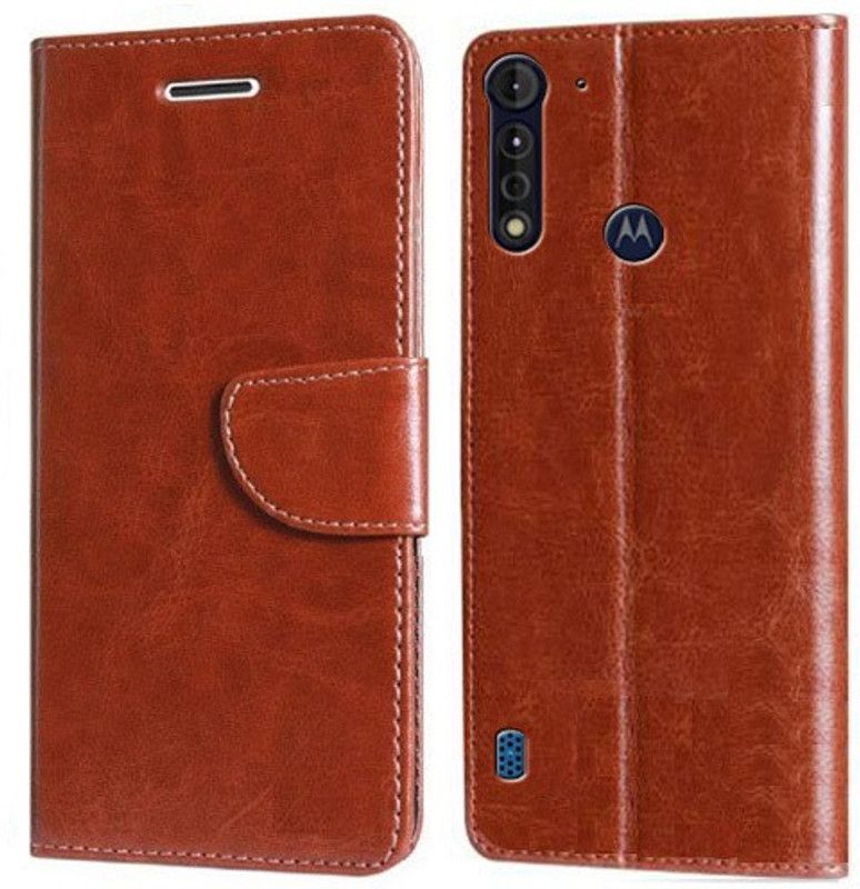 Nuvak Flip Cover for Motorola G8 Power Lite  (Brown, Magnetic Case, Pack of: 1)