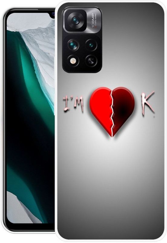 KLC Back Cover for Mi Redmi 11i 5G, Xiaomi 11i, Mi 11i, Redmi 11i, Xiaomi 11i Hypercharge 5G  (Grey, Red, Grip Case, Silicon)