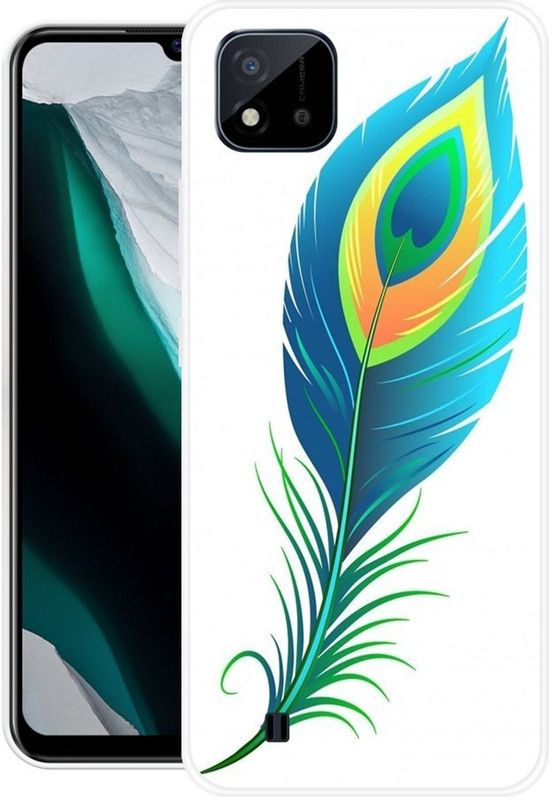 vaidik Back Cover for Realme C20  (White, Blue, Dual Protection, Silicon, Pack of: 217)