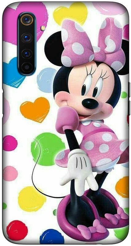 CROKIAN Back Cover for Realme 6 Pro Minnie mouse hart Back Cover  (Multicolor, Hard Case, Pack of: 1)