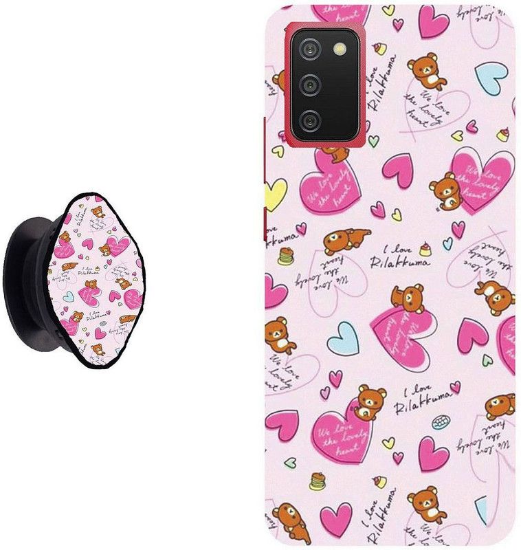 Hello Case Back Cover for Samsung Galaxy A03s  (Pink, Cases with Holder, Pack of: 2)
