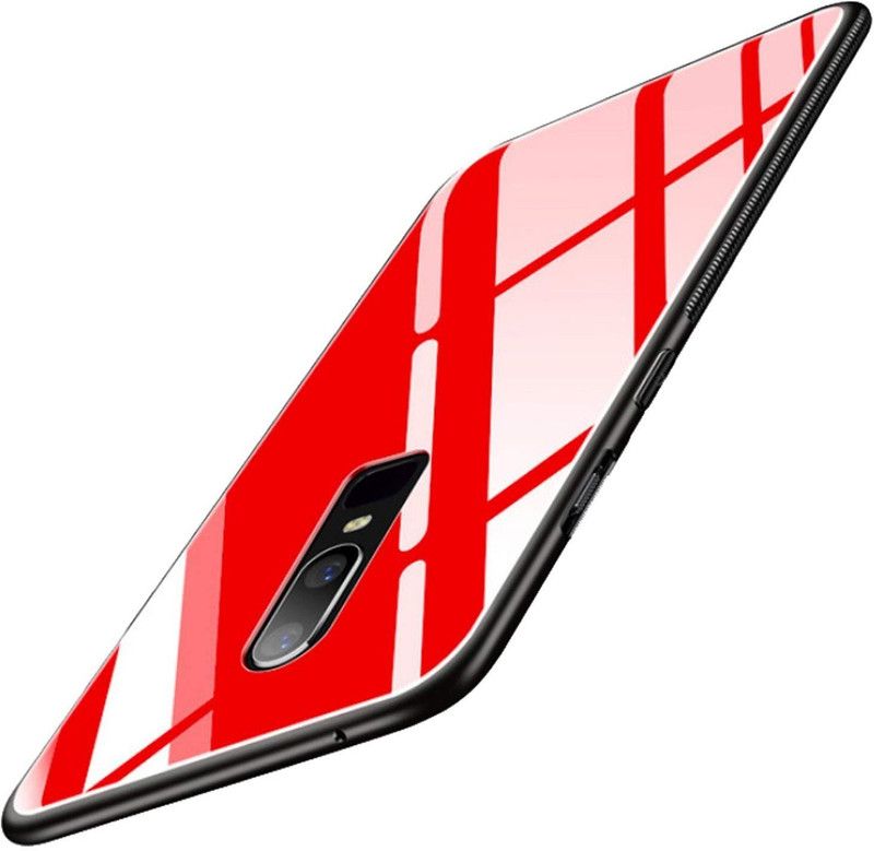 ClickAway Back Cover for One Plus 7 Red| Luxurious Toughened Glass Back Cover|ShockProof Hybrid Case| Launch Offer  (Red, Flexible, Pack of: 1)
