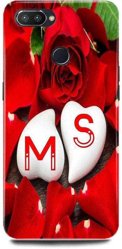 JUGGA Back Cover for OPPO F9, CPH1881, M LOVES S NAME,M NAME, S LETTER, ALPHABET,M LOVE S NAME  (Red, Hard Case, Pack of: 1)