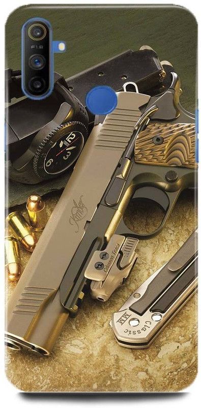 FIKORA Back Cover for Realme Narzo 20A, RMX2050 GUN, PISTOL, BANDOOK, AK47, RIFEL, BULLET  (Multicolor, Hard Case, Pack of: 1)