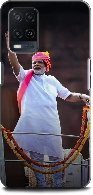 INDICRAFT Back Cover for OPPO A54, CPH2239 NARENDRA MODI, PRIME MINISTER OF INDIA, BJP, PM  (Multicolor, Dual Protection, Pack of: 1)