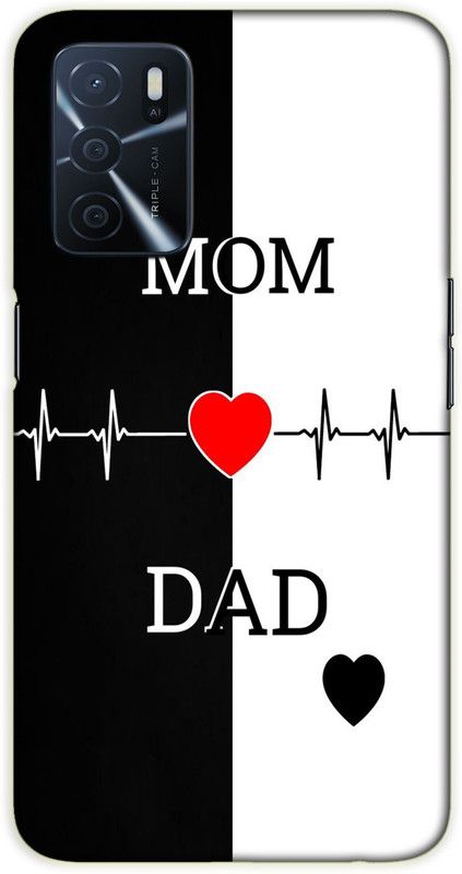 iprinto Back Cover for Oppo A53s 5G, Oppo A16 Mom And Dad Mom & Dad Love Back Cover  (Multicolor, Hard Case, Pack of: 1)