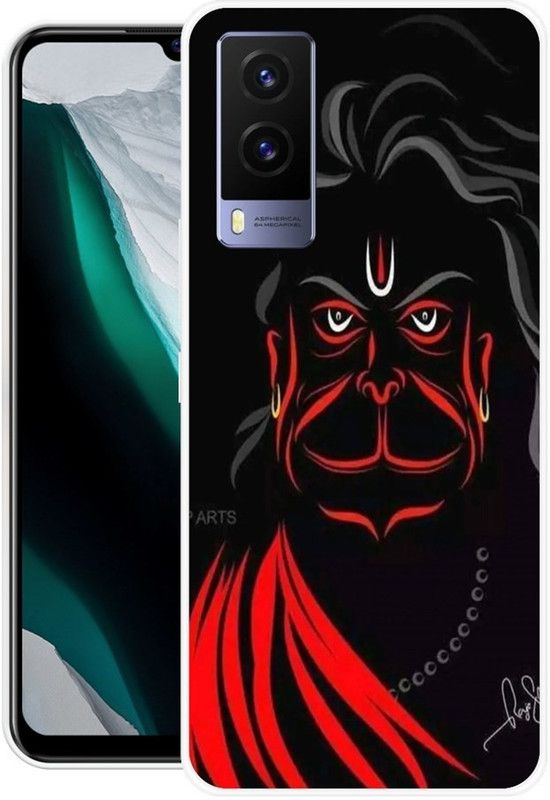 Krtagy Back Cover for Vivo V21e  (Black, Red, Dual Protection, Silicon, Pack of: 1)