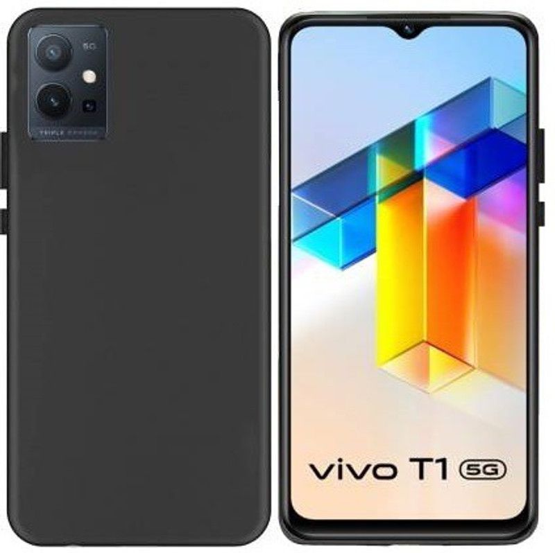 INFINITYWORLD Back Cover for vivo T1 5G  (Black, Shock Proof, Pack of: 1)