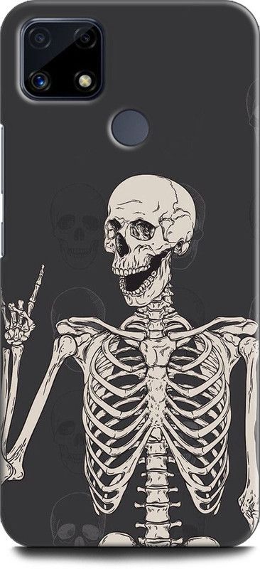 INDICRAFT Back Cover for Realme C25, RMX3193 SKULL, SCARY, CARTOON, MONSTER  (Multicolor, Dual Protection, Pack of: 1)