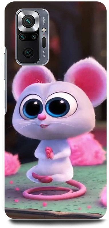 FRONK Back Cover for REDMI Note 10 Pro, PINK, CAT, MOUSE, MEOW, LOVE  (Pink, Hard Case, Pack of: 1)
