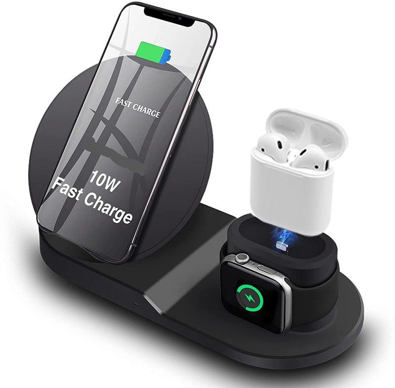 Mine Desire 3 in 1 Wireless Charging Stand for iPhone/Samsung, Apple Watch/Airpods, 10W Fast Charging Pad