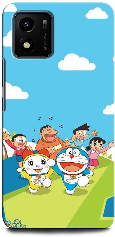 INTELLIZE Back Cover for VIVO Y15s DORAEMON, NOBITA, CARTOON, FUNNY, CUTE, DORAEMON  (Multicolor, Hard Case, Pack of: 1)